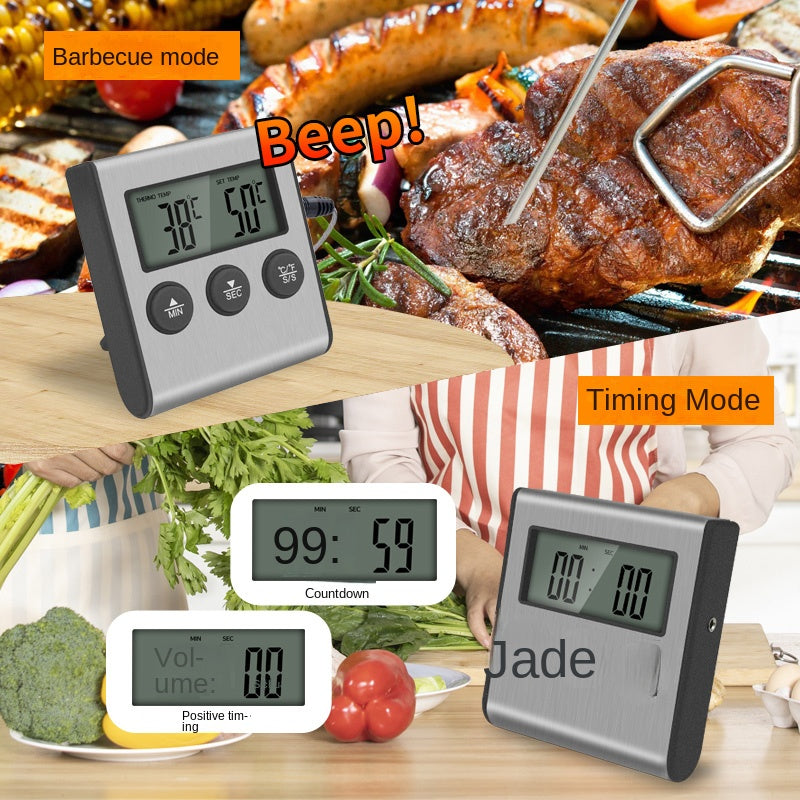 Smart Wireless BBQ Oven Thermometer Probe Timer