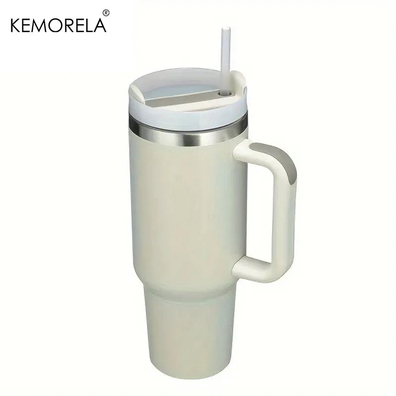 Fantastic 30/40oz Stainless Steel Tumbler with Handle, Lid & Straw