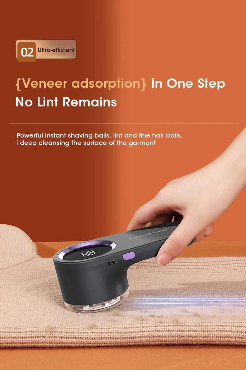 USB Rechargeable Fabric Shaver with LED Display – Safe & Powerful